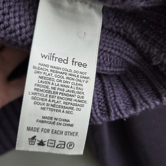 Wilfred 100% Merino Harper Soft Lilac Purple Cropped Sweater EUC Sz 2X - Picture 6 of 13
